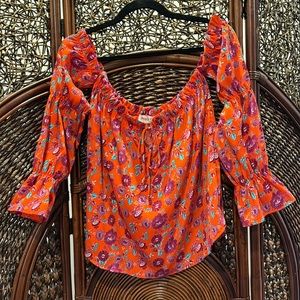 Floral off the shoulder top